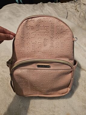 Juicy Couture Pink Embossed Medium Backpack